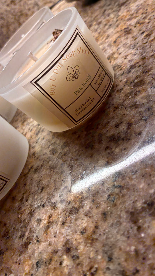 Pachouli 4oz. Beeswax Candle