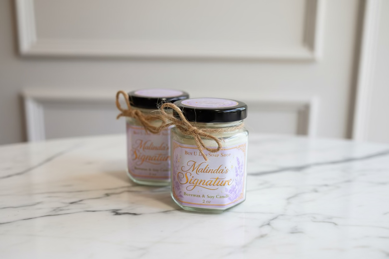 Malinda’s Signature-2oz Beeswax&Soy Candle