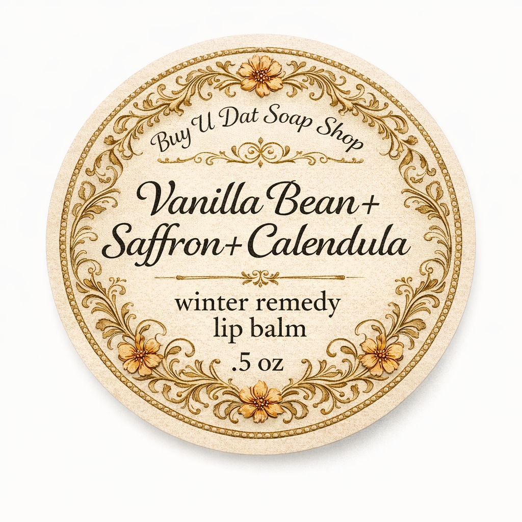 Vanilla Bean+Saffron+Calendula winter remedy lip balm