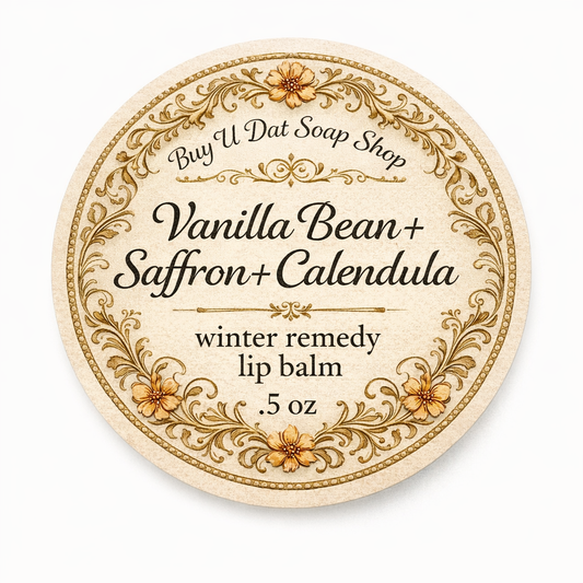 Vanilla Bean+Saffron+Calendula winter remedy lip balm